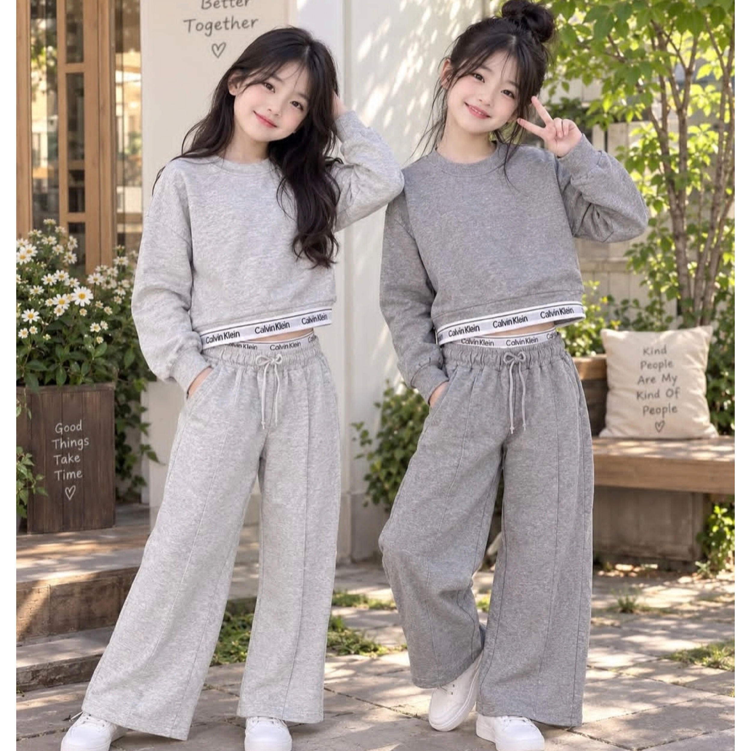 کراپ آستین بلند و جاگر calvin klein